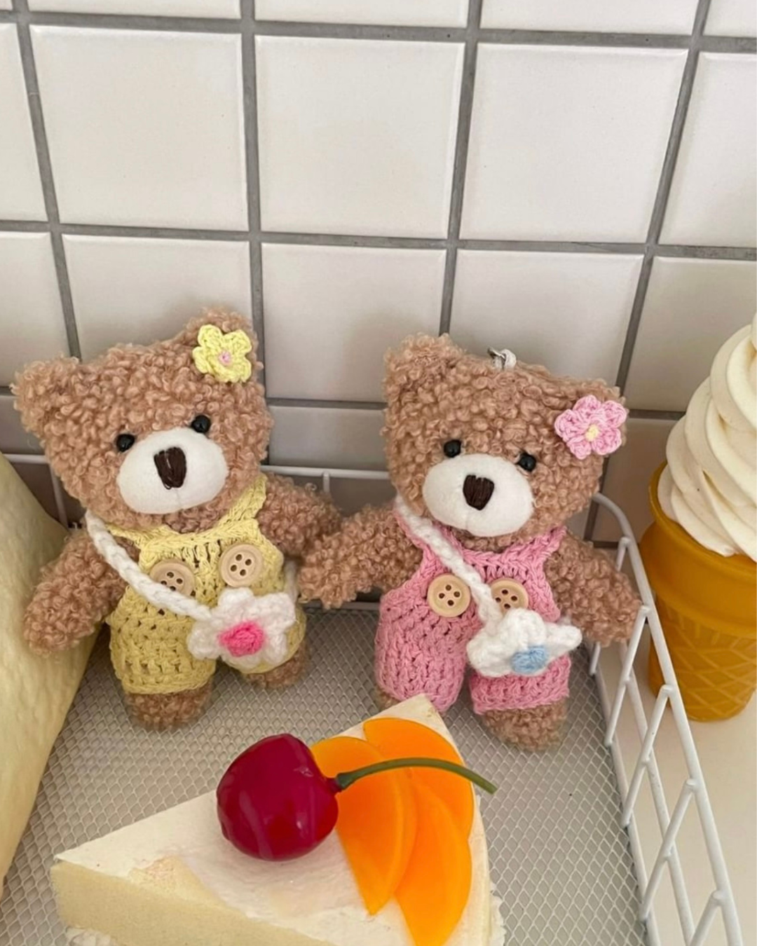 SEOULMALL Plushie Bear Keychain