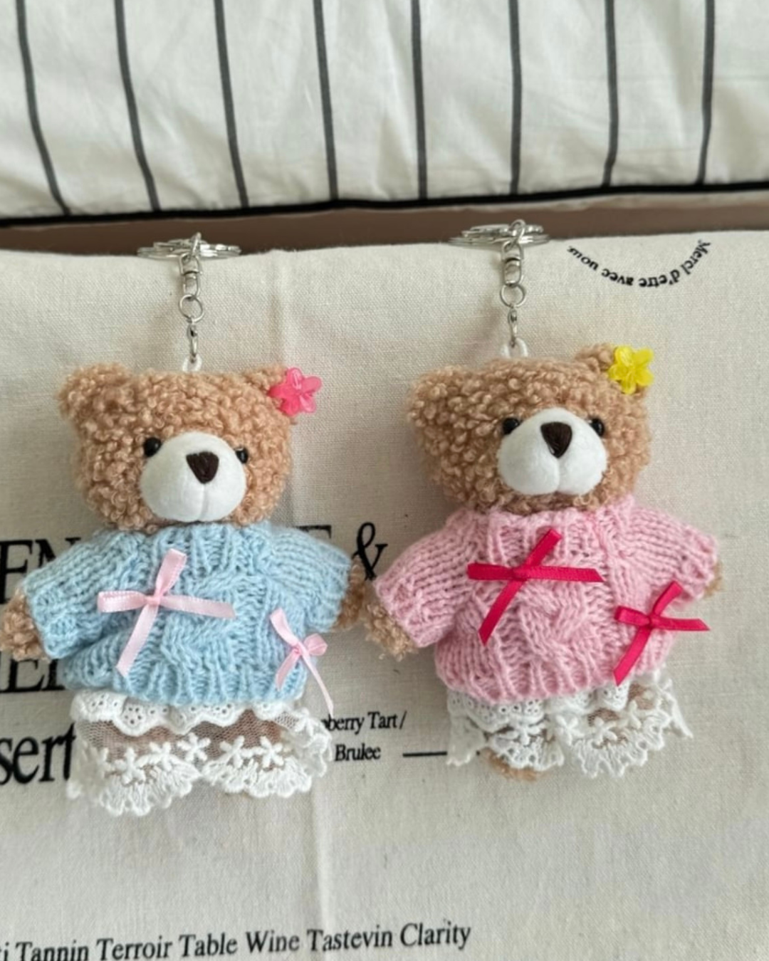 SEOULMALL Plushie Bear Keychain
