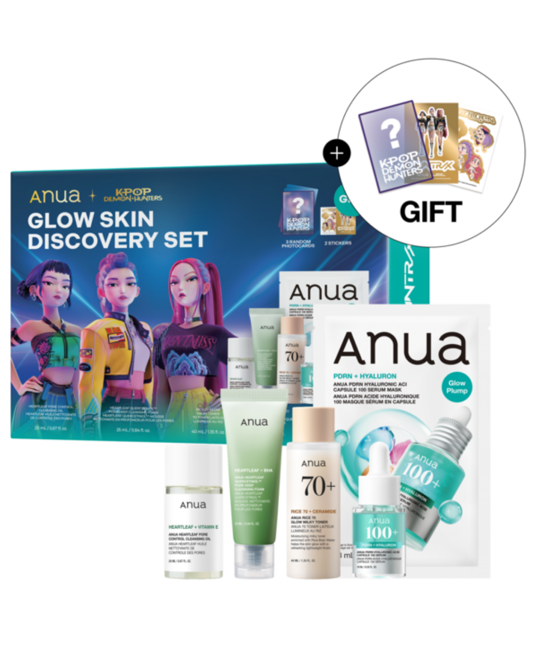 ANUA x Kpop Demon Hunters Collab Limited Edition - Glow Skin Discovery Set