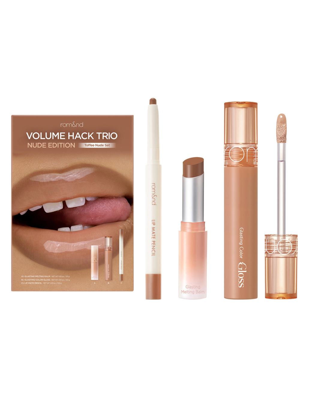 ROMAND Volume Hack Trio - Toffee Nude