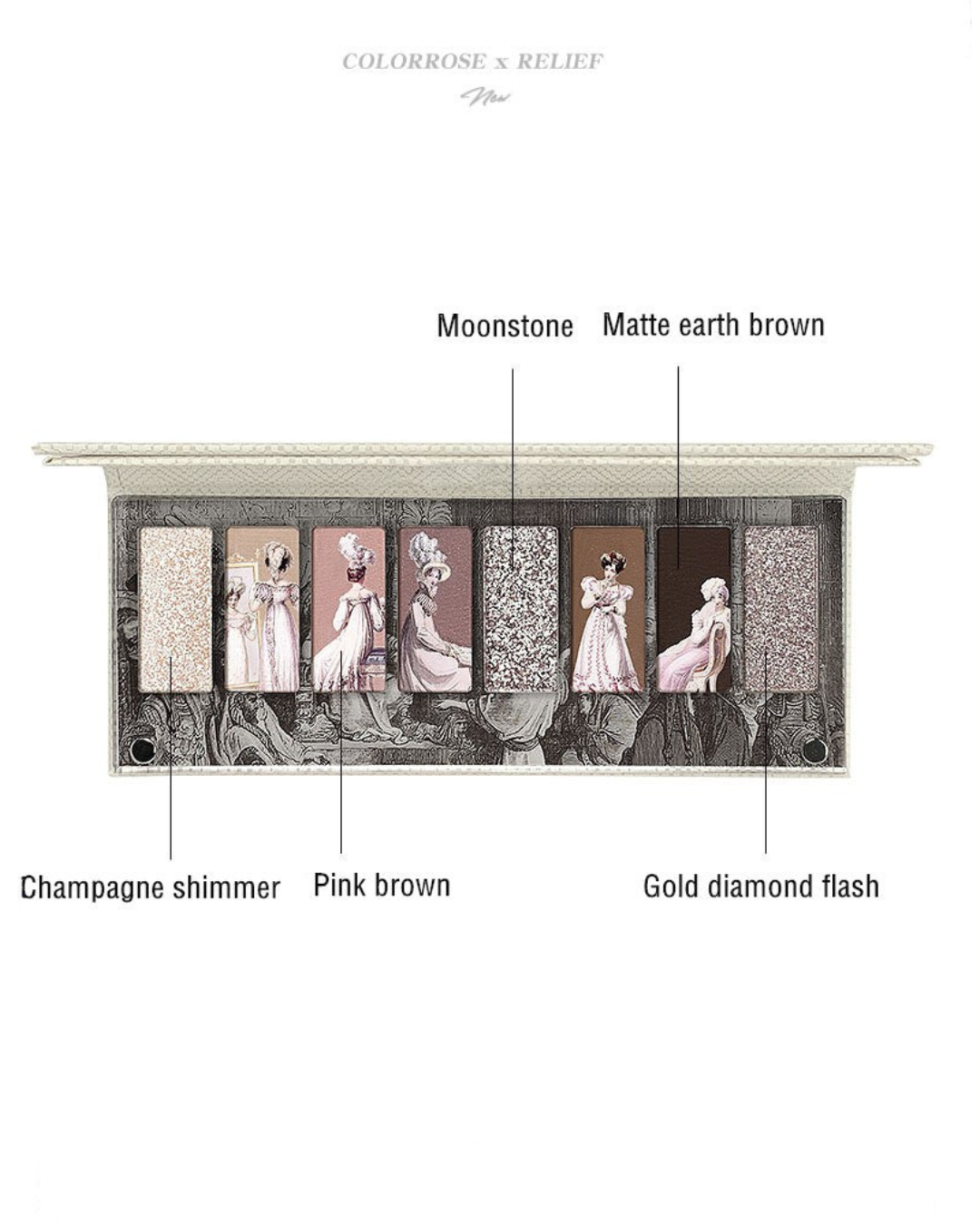 COLORROSE Antique Painting Series Eyeshadow Palette - Classical Print