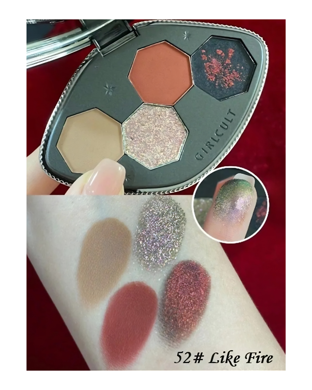 GIRLCULT Four Great Inventions Series Vision Eyeshadow Palette - 52 Like Fire