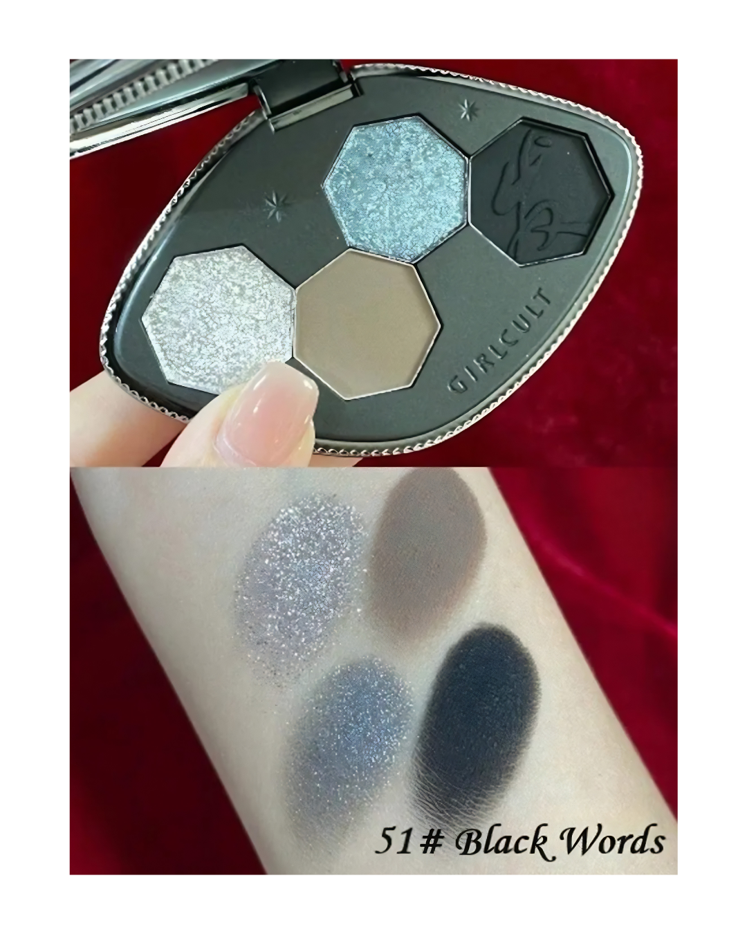 GIRLCULT Four Great Inventions Series Vision Eyeshadow Palette - 51 Black Words