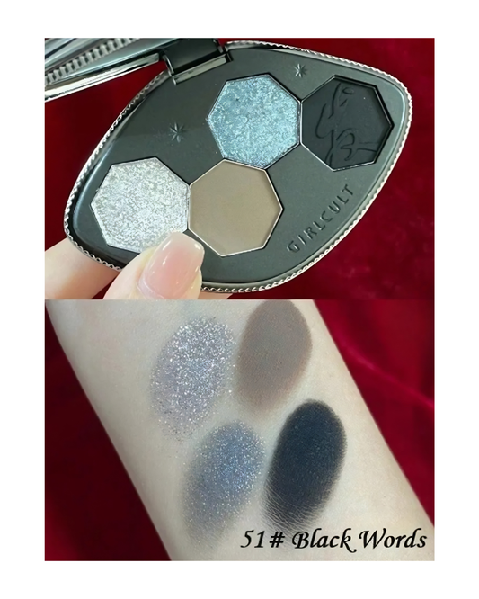 GIRLCULT Four Great Inventions Series Vision Eyeshadow Palette - 51 Black Words