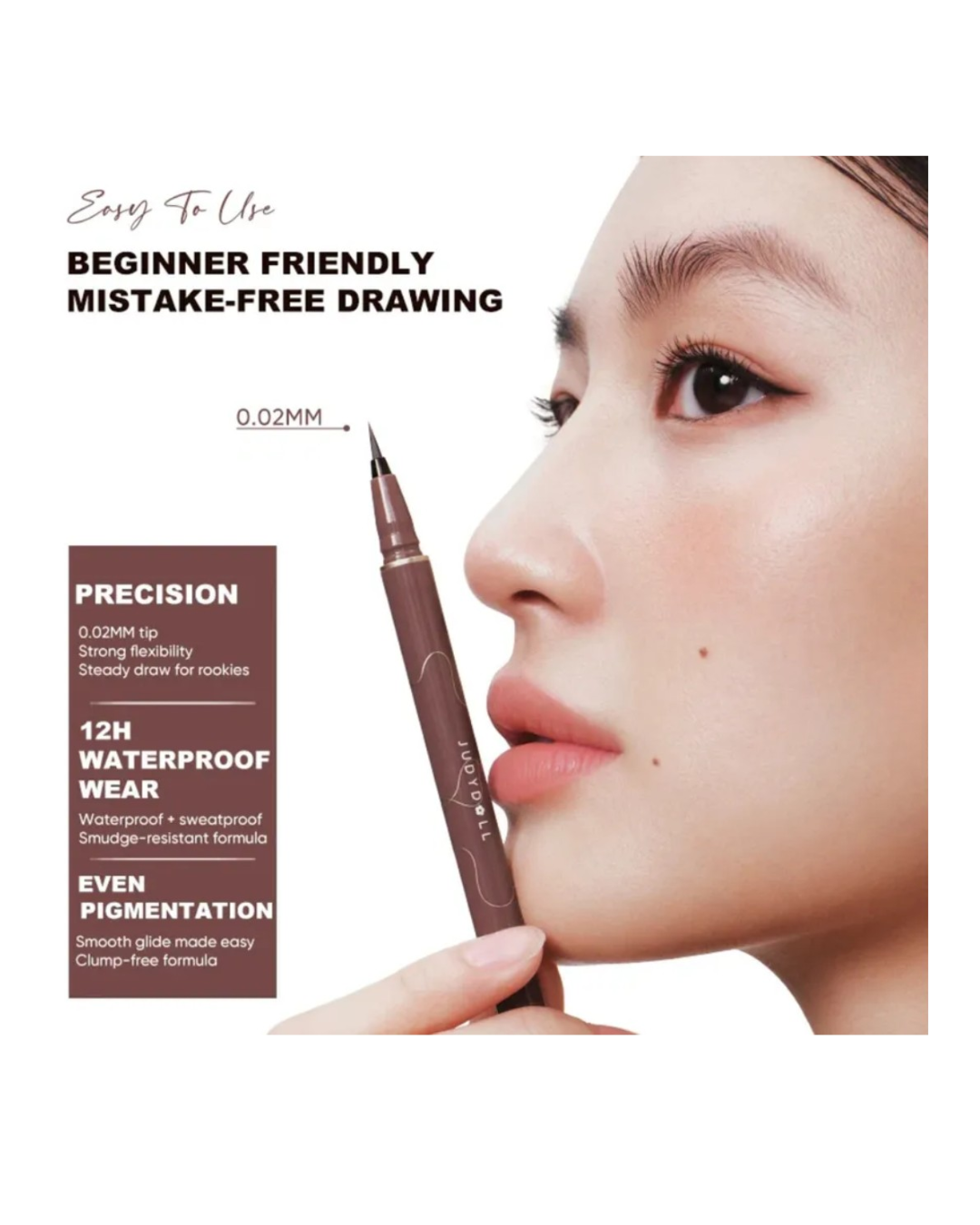 JUDYDOLL Skinny Liquid Eyeliner - 02 Dark Brown
