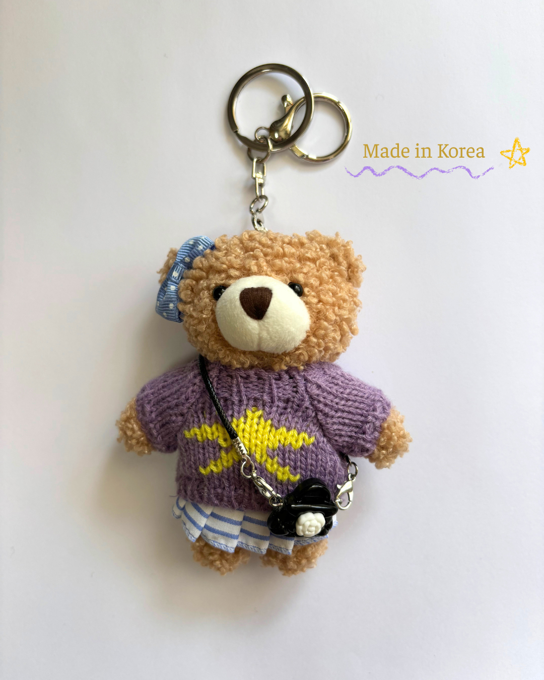 SEOULMALL Plushie Bear Keychain