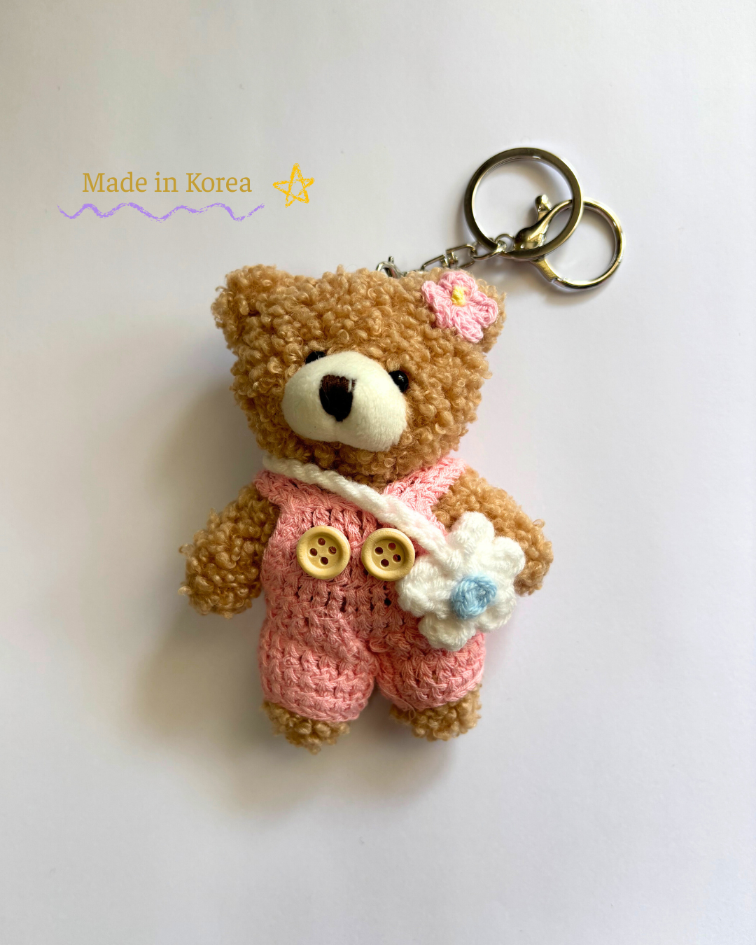 SEOULMALL Plushie Bear Keychain