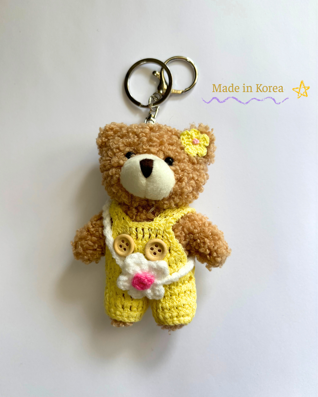 SEOULMALL Plushie Bear Keychain