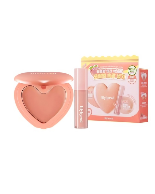 LILYBYRED Luv Beam Cheek Balm Liquid Blur Cheek Set - 17 Coral Peach