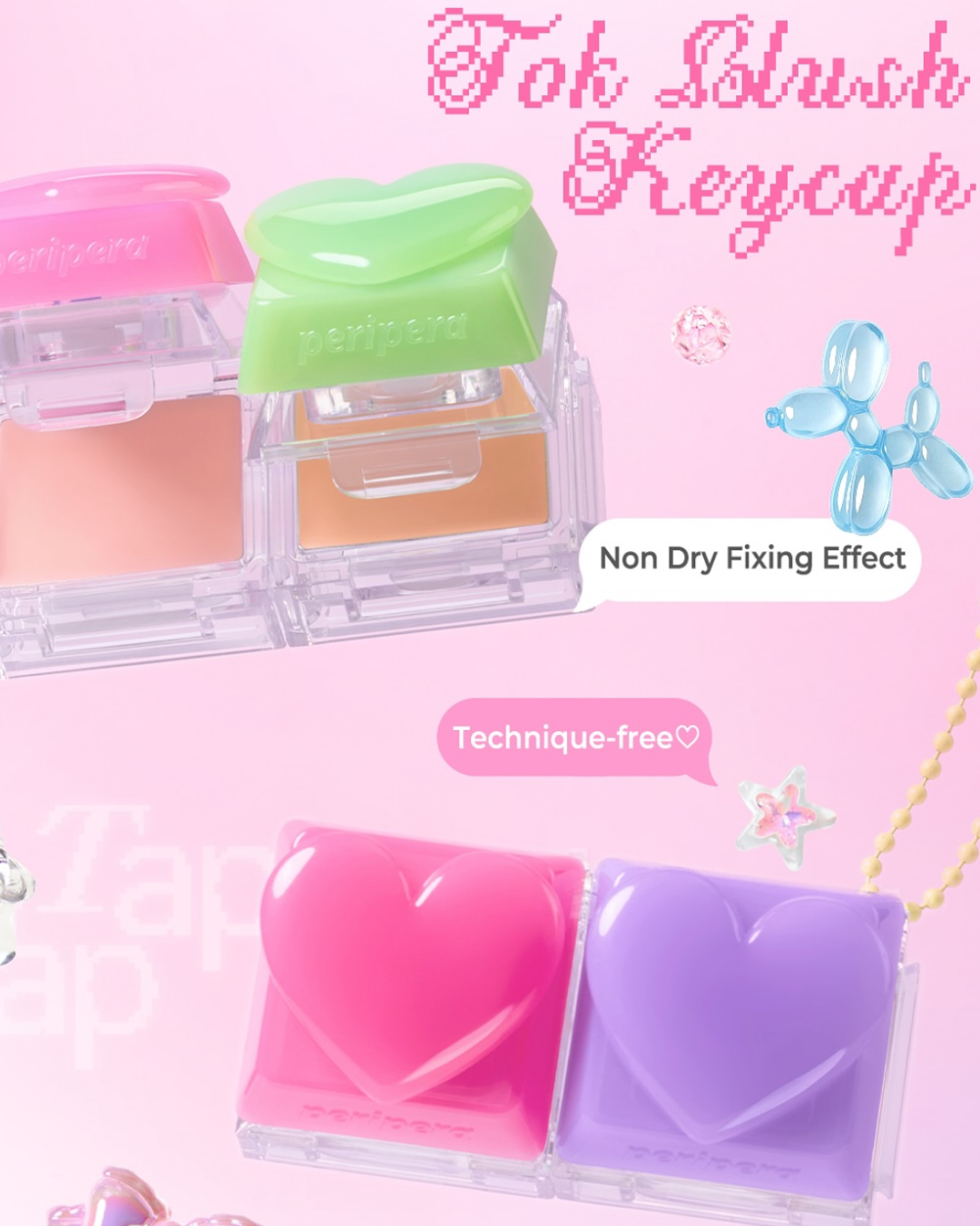 PERIPERA Tok Blush Keycap - 10P Pulse Bloom