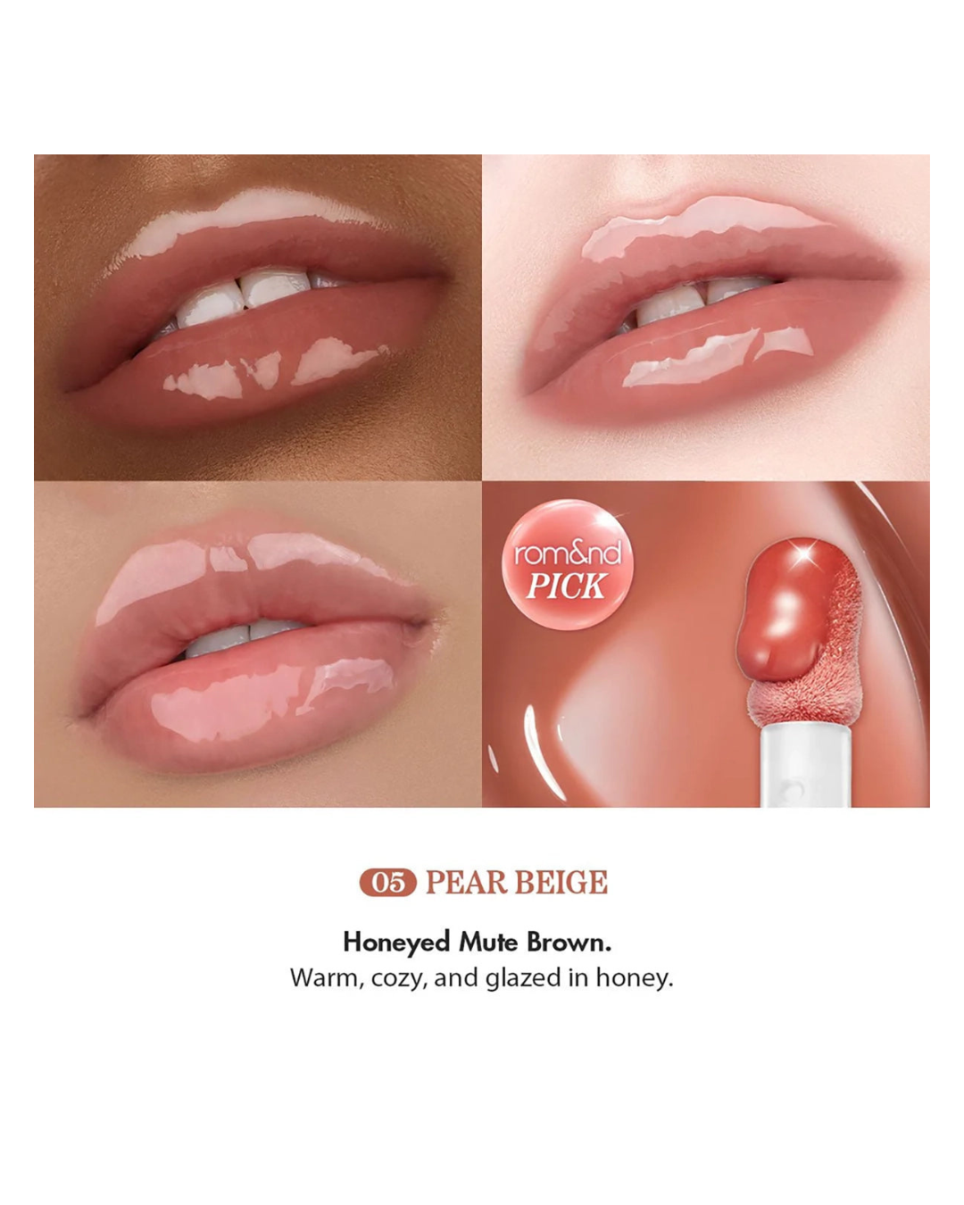 ROMAND Juicy Flash Lip Oil - 05 Pear Beige