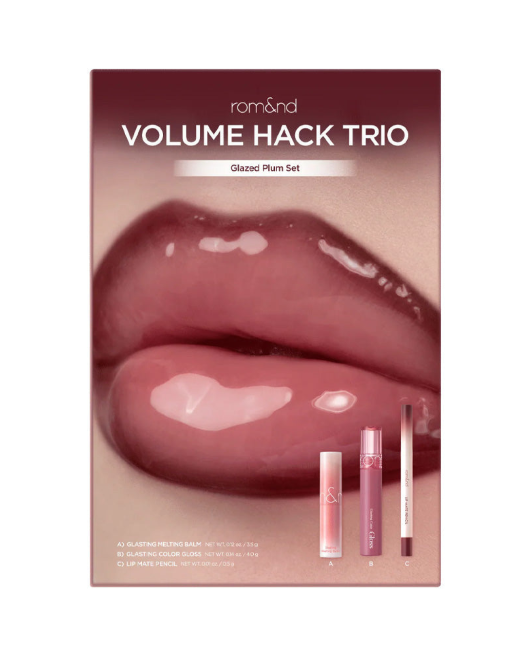 ROMAND Volume Hack Trio - Glazed Plum
