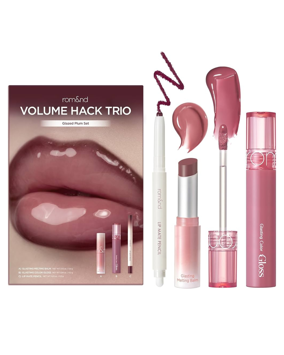 ROMAND Volume Hack Trio - Glazed Plum