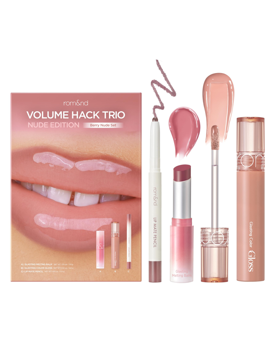 ROMAND Volume Hack Trio - Berry Nude