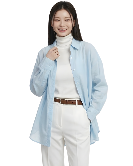 Transparent Shirt - Baby Blue