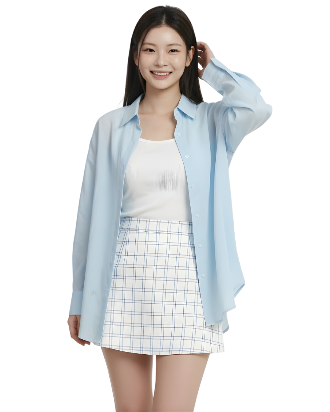 Transparent Shirt - Baby Blue