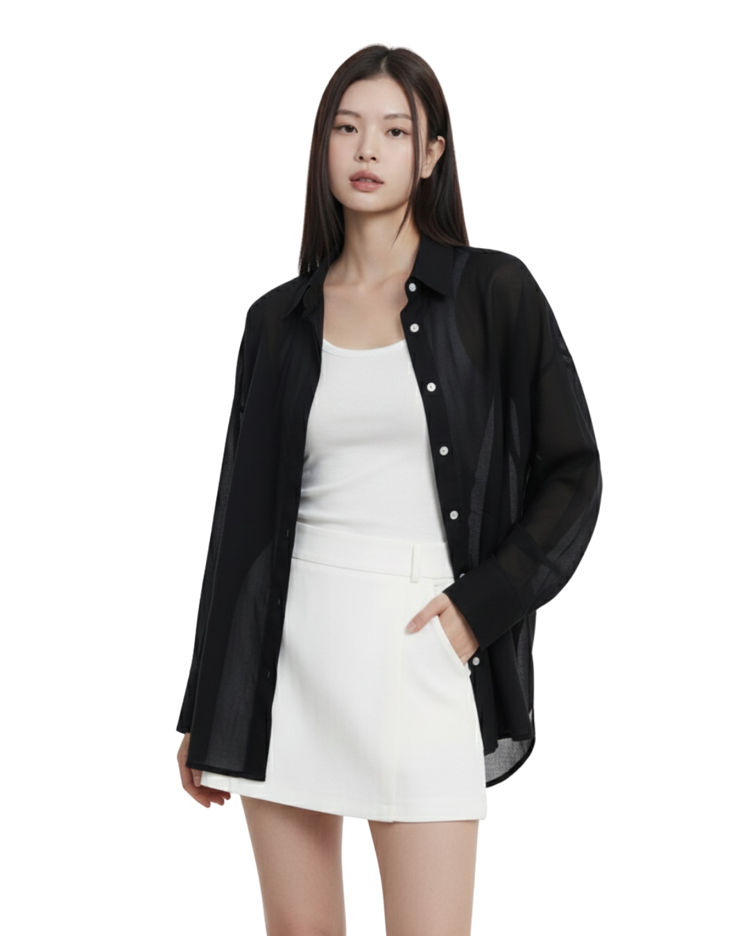 Transparent Shirt - Black