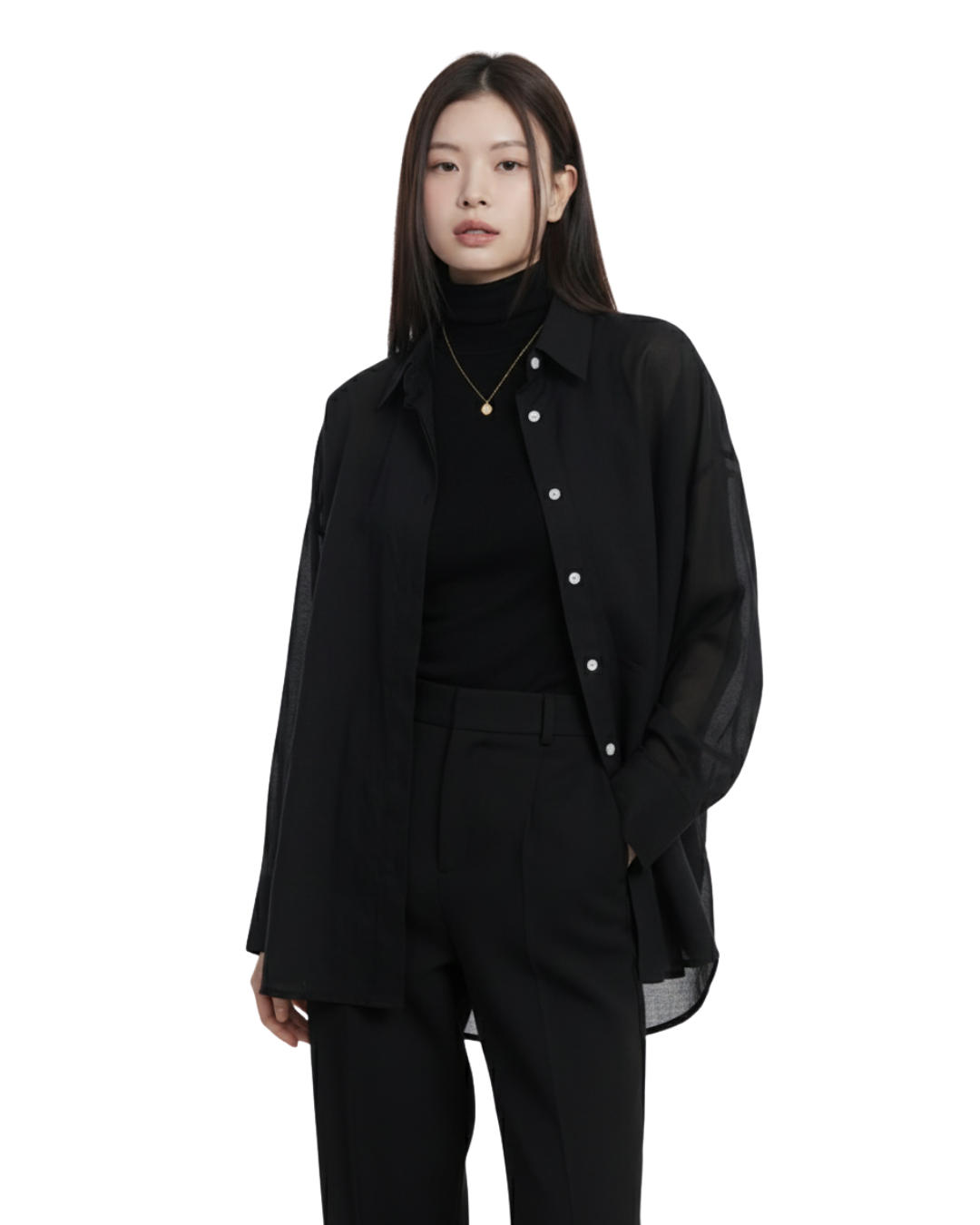 Transparent Shirt - Black