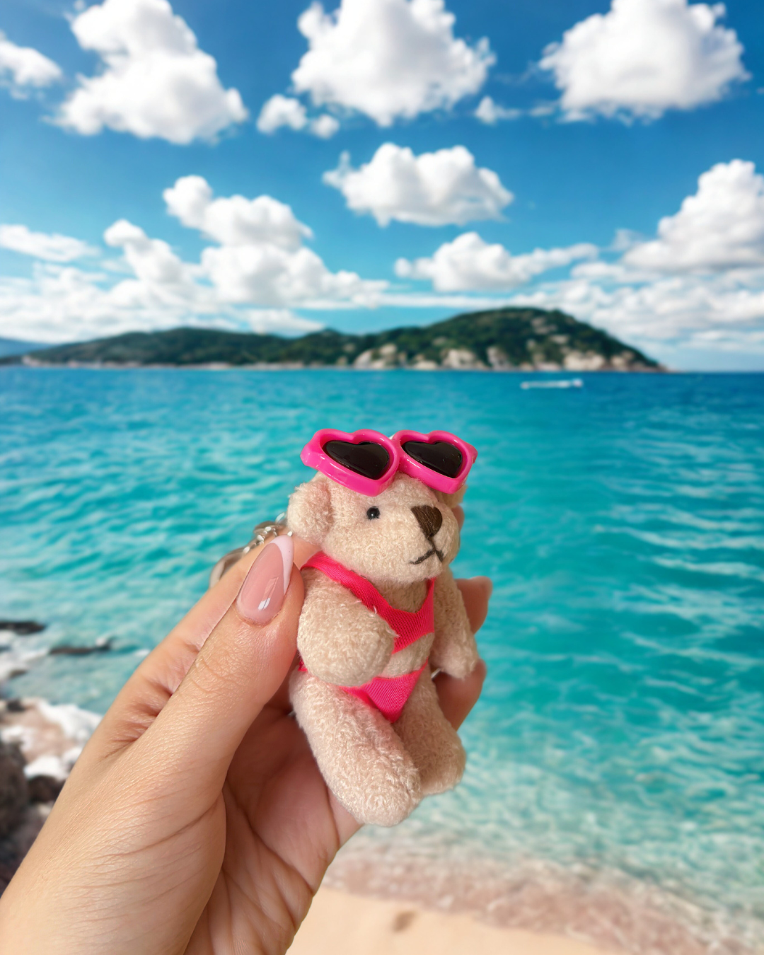 SEOULMALL Plushie Bear Keychain